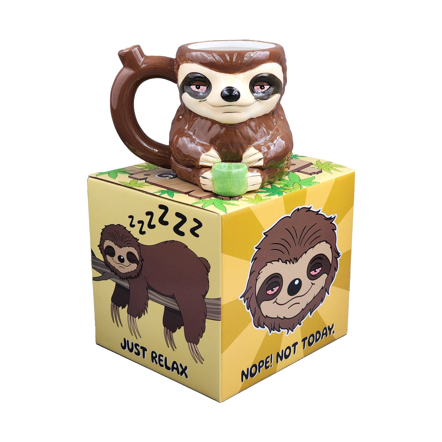 Stoned sloth mug pipe