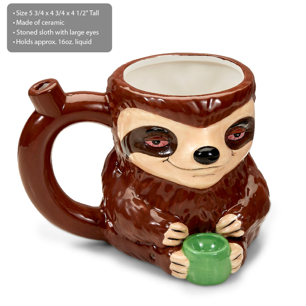 Stoned sloth mug pipe