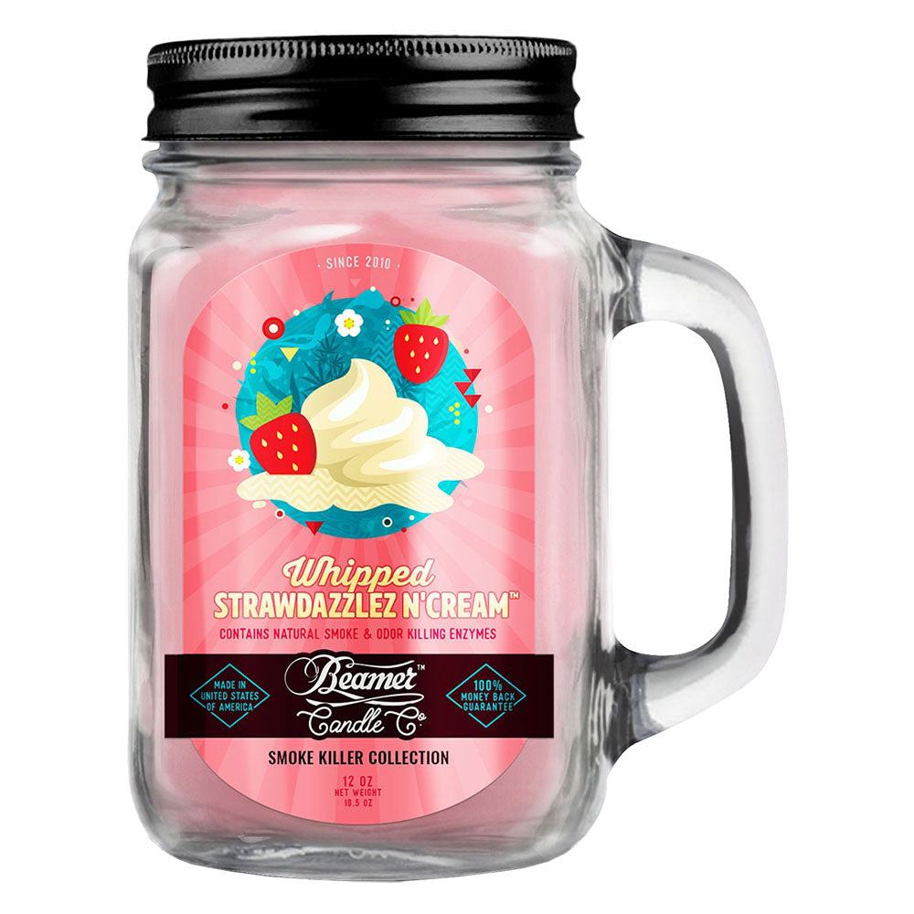 Beamer Candle Co. Mason Jar Candle | Whipped Strawdazzlez N' Cream