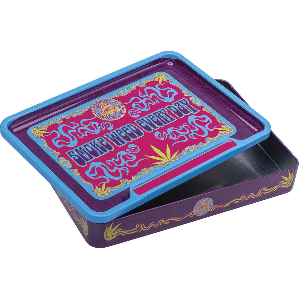 Fujima Leaf Rolling Tray Stash Box | 8"x5.75" | Asst | 6pc Display