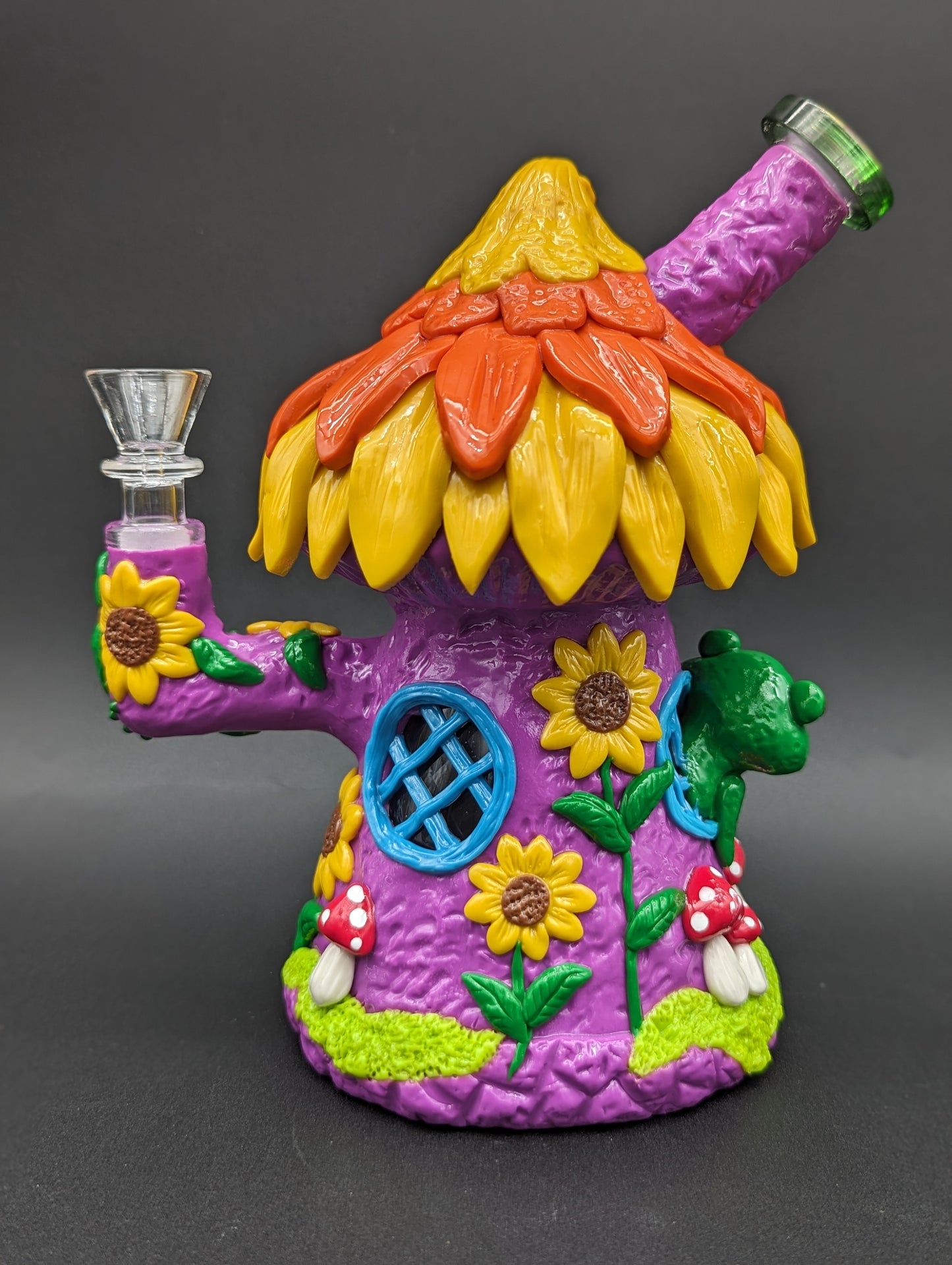 Sunflower Frog House 3D Resin Bong