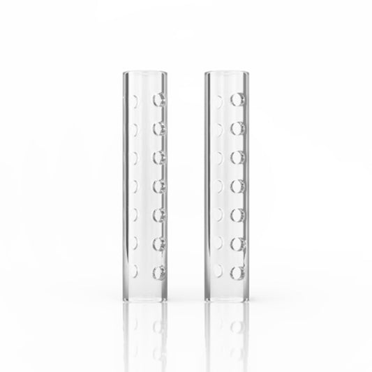 HOLLOW QUARTZ PILLARS WITH HOLES (2PK)