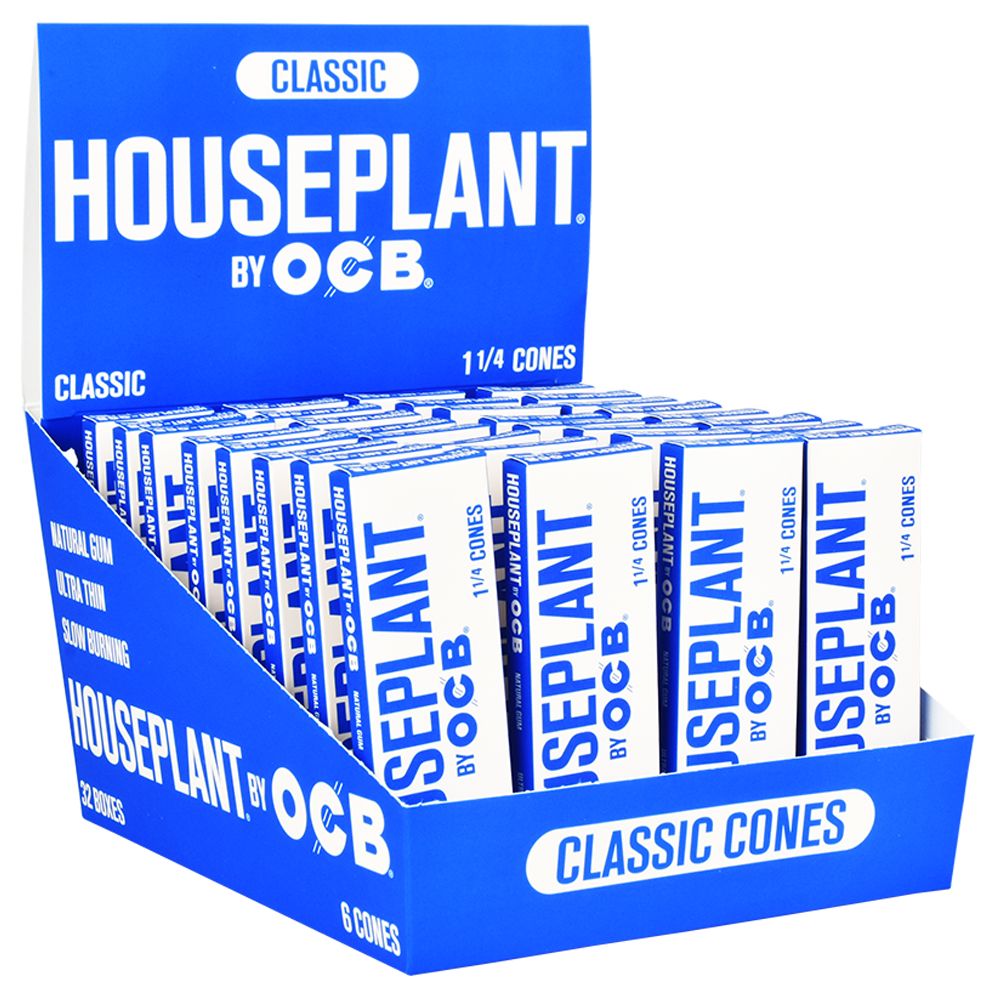 32CT DISPLAY - Houseplant by OCB Cones - Classic / 6pc / 1 1/4"