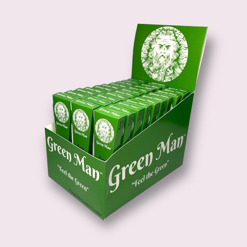 Green Man Green Rice Paper Cones Box