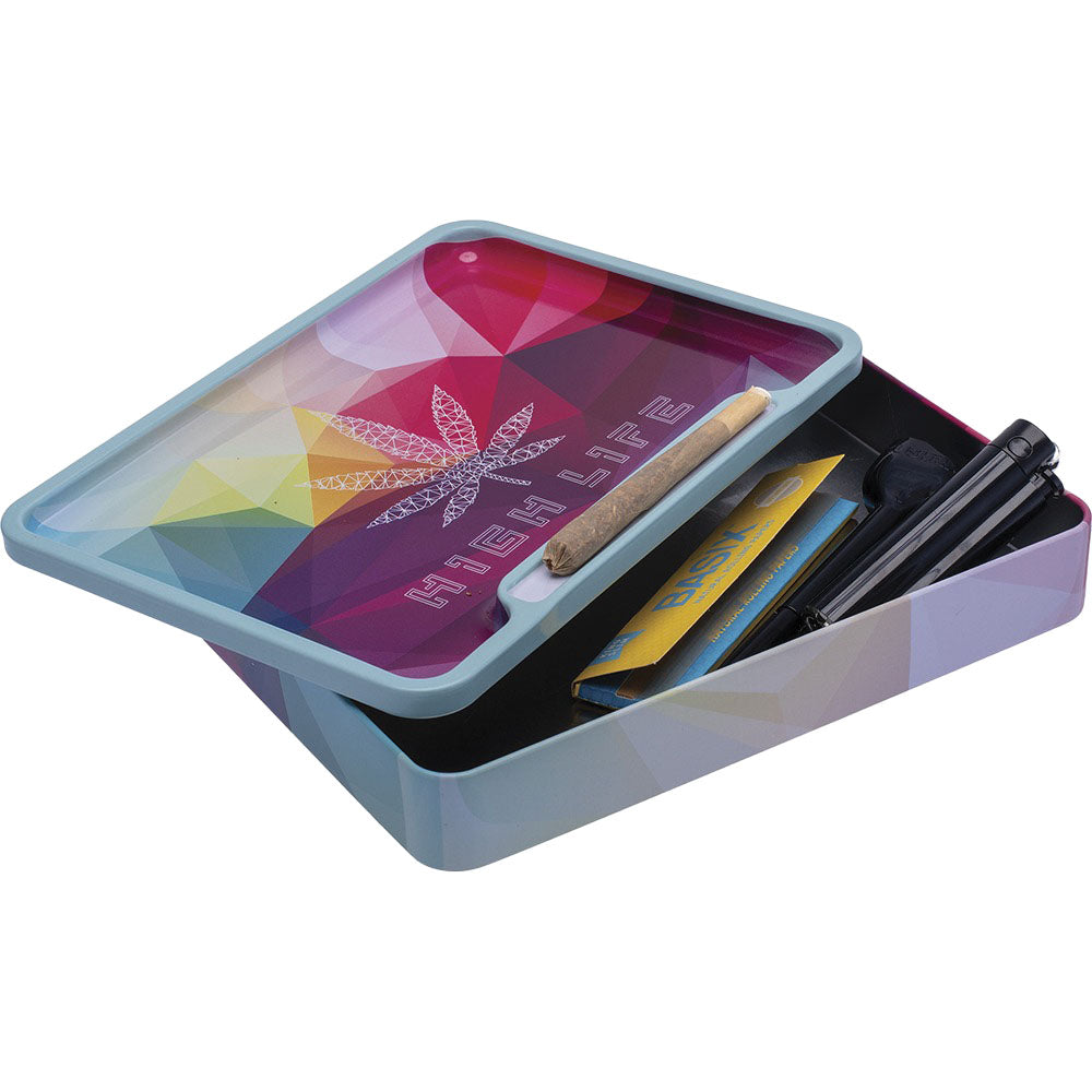 Fujima Leaf Rolling Tray Stash Box | 8"x5.75" | Asst | 6pc Display