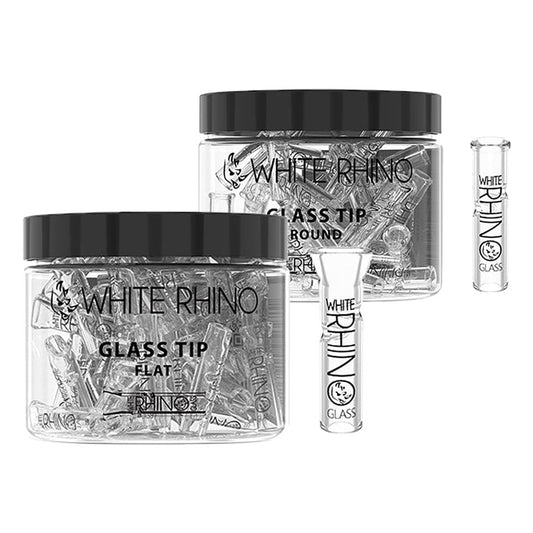 White Rhino Glass Tip | 50pc Jar