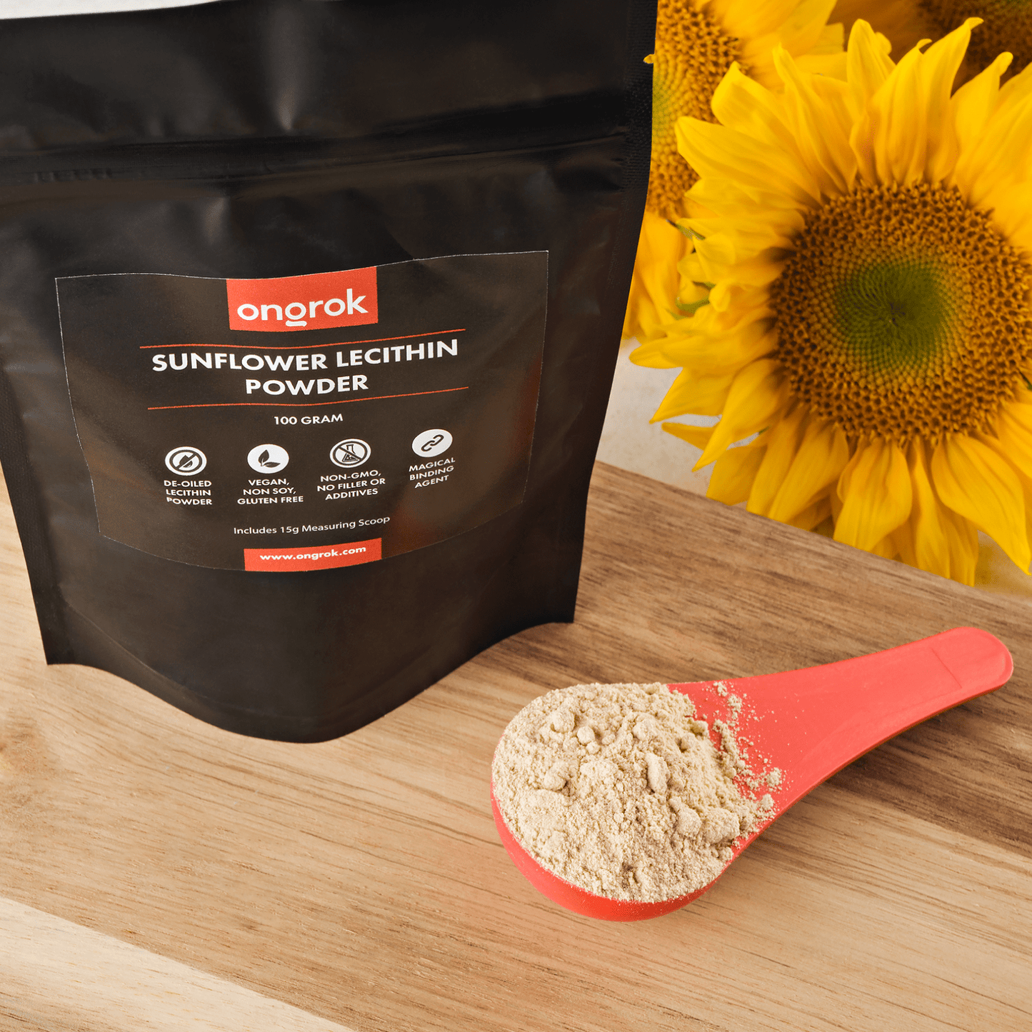 ONGROK’S Non-GMO Sunflower Lecithin Powder