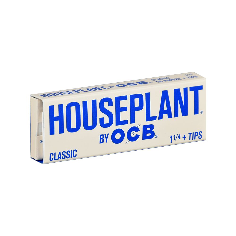 24CT DISP - Houseplant by OCB Rolling Papers + Tips - Classic / 50pc / 1 1/4"