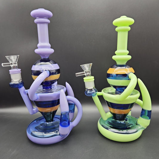 11" Hollowfoot Horn Recycler Water Pipe