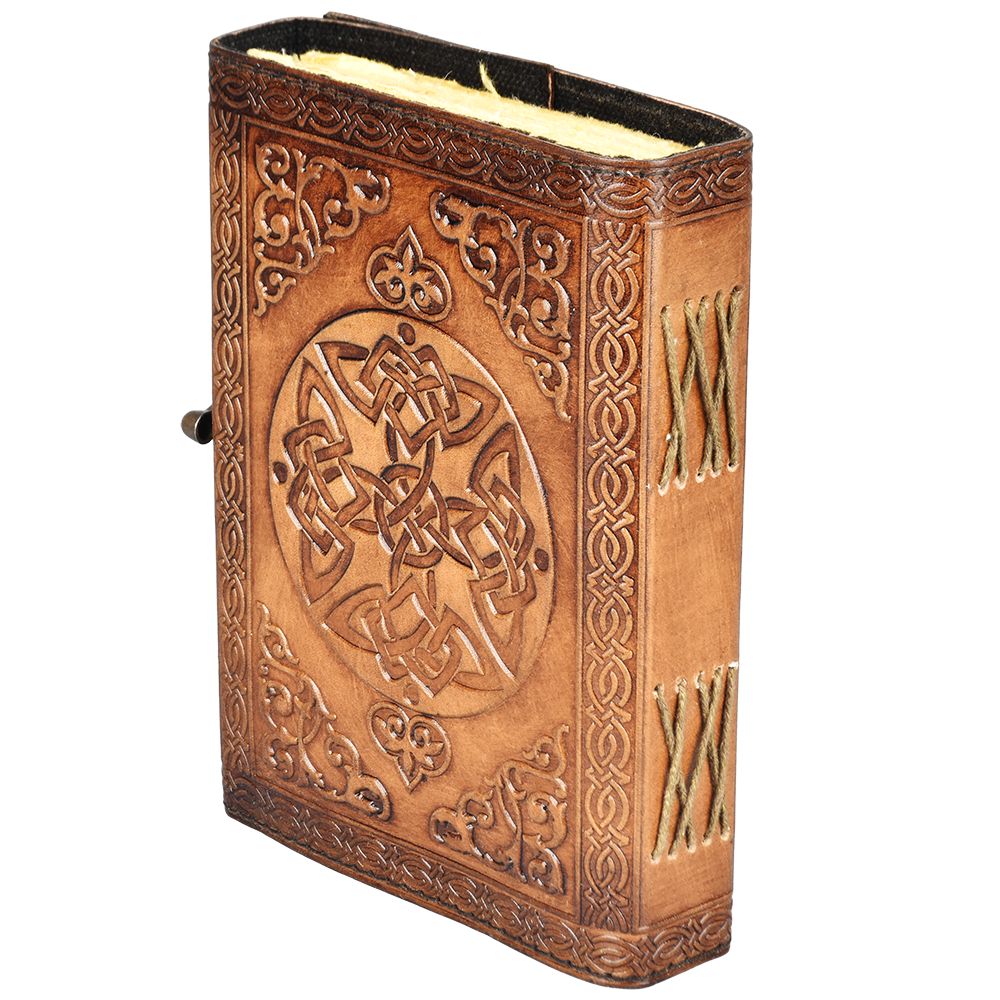 Ancient Dragon Protector Embossed Leather Journal - 7" x 5"