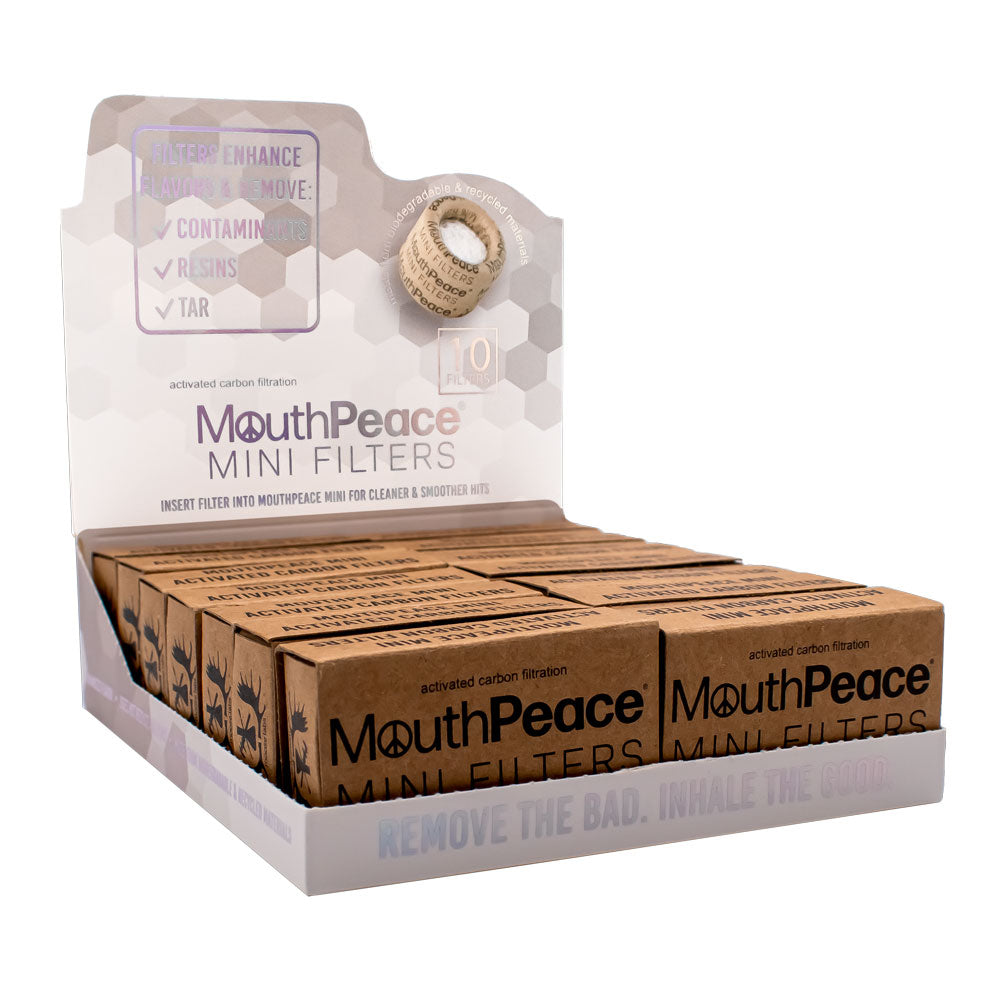 MouthPeace Mini Carbon Filters Refill - 10pk - 14PC DISPLAY