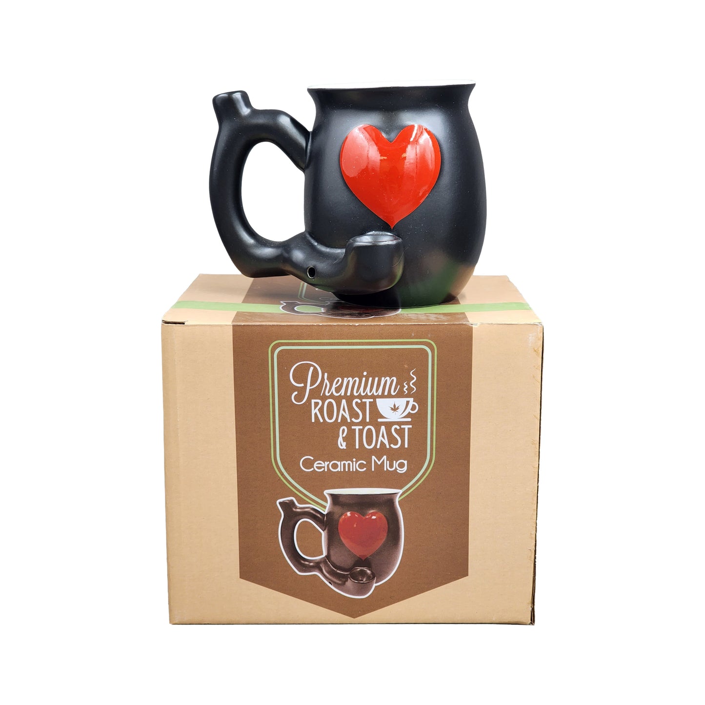 Embossed Red Heart Mug - White Inside