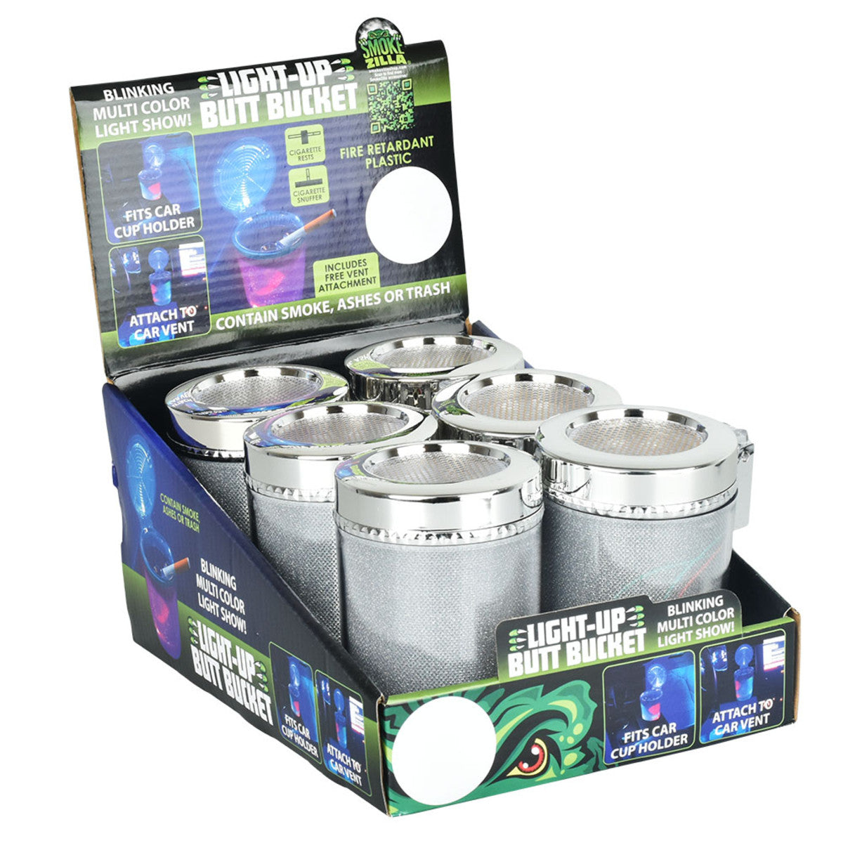 Smokezilla Light Show Light-Up Butt Bucket | 5" | 6pc Display