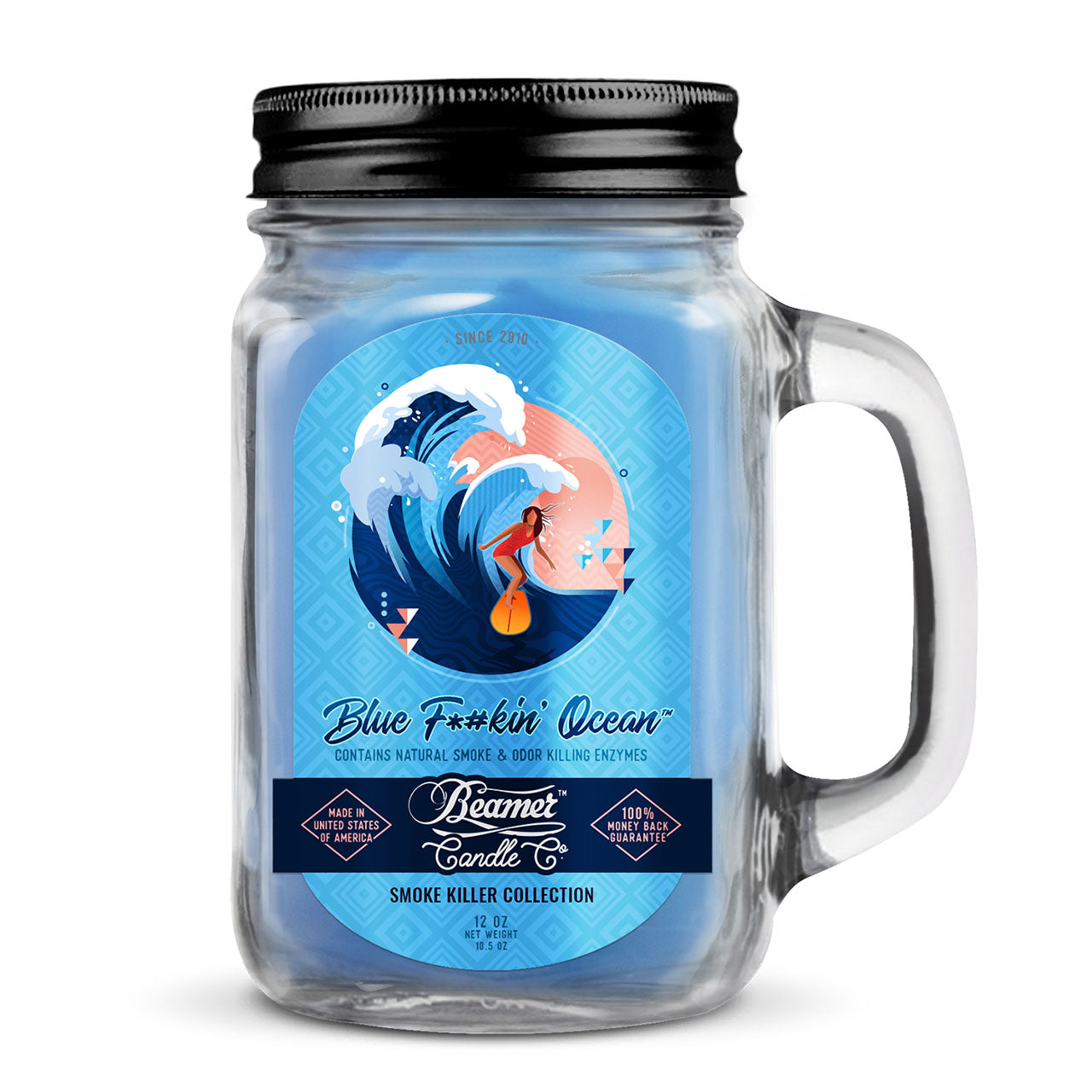 Beamer Candle Co. Blue F*#Kin Ocean 12 oz